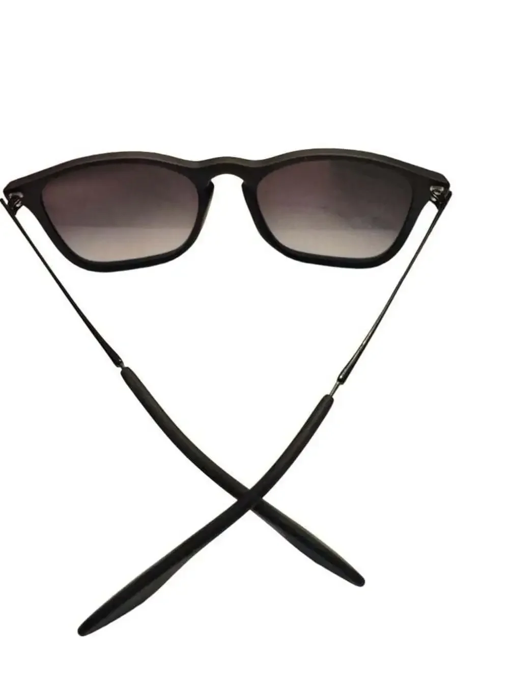 Ray-Ban RB4187 Chris Sunglasses Rubber Black Frame with Grey Gradient Lenses
